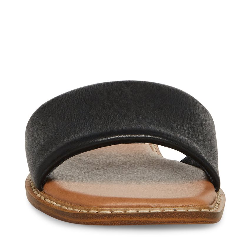 Sandalias de Diapositivas Steve Madden ra Cuero Mujer Negras | ES IV180E